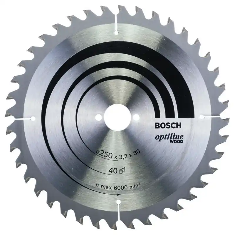 Bosch Bleu Accessoires 2608640670 Lame de scie circulaire 250 x 30 x 40T bois Optiline