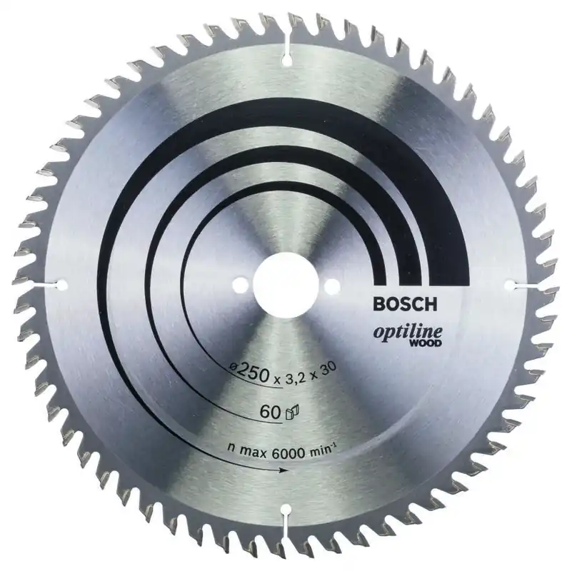 Bosch Bleu Accessoires 2608640665 Lame de scie circulaire 250 x 30 x 60T bois Optiline