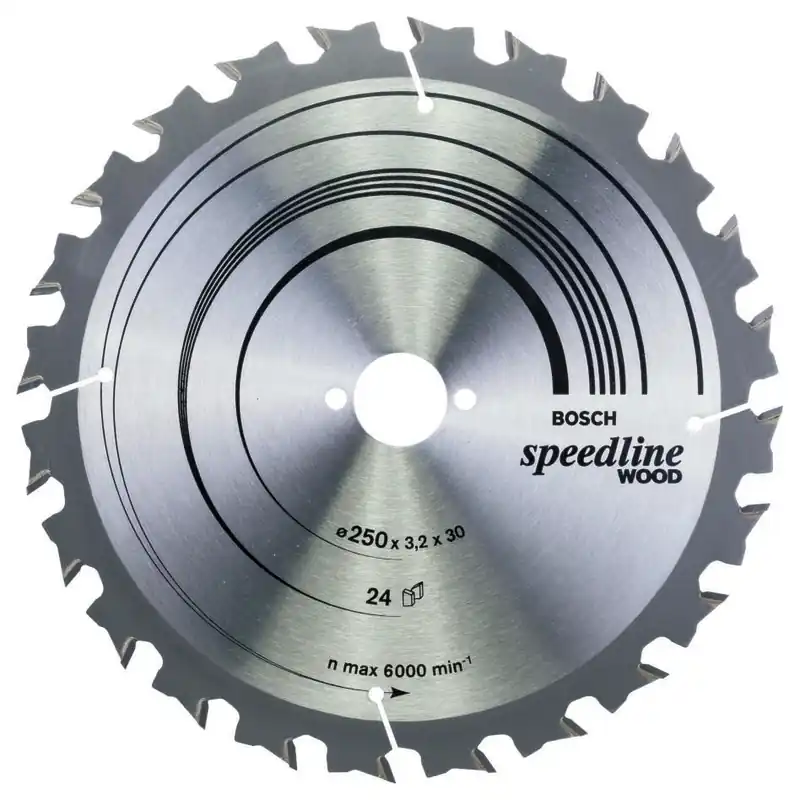 Bosch Bleu Accessoires 2608640680 Lame de scie circulaire 250 x 30 x 24T bois Speedline