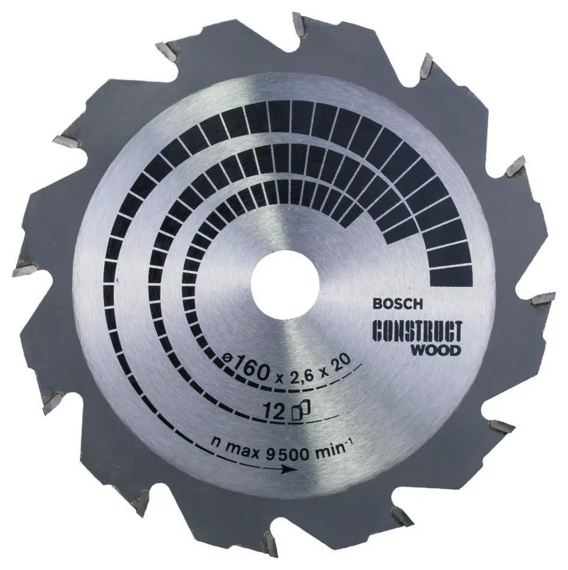Bosch Bleu Accessoires 2608640630 Lame de scie circulaire 160 x 20 x 12T Bois de construction