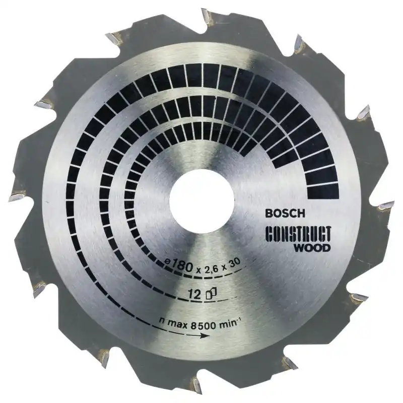 Bosch Bleu Accessoires 2608640632 Lame de scie circulaire 180 x 30 x 12T Bois de construction