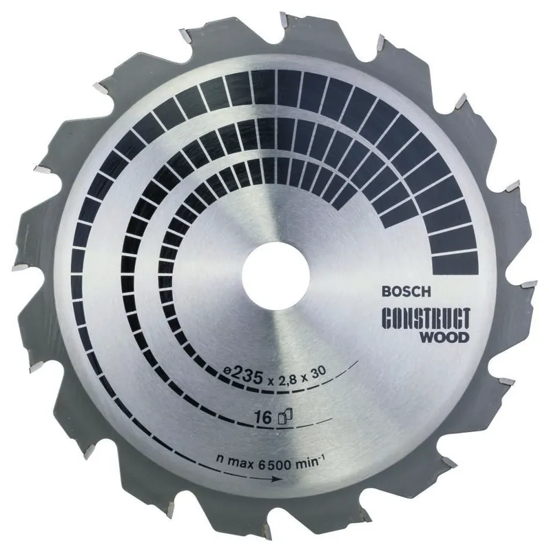 Bosch Bleu Accessoires 2608640636 Lame de scie circulaire 235 x 30 x 16T Bois de construction