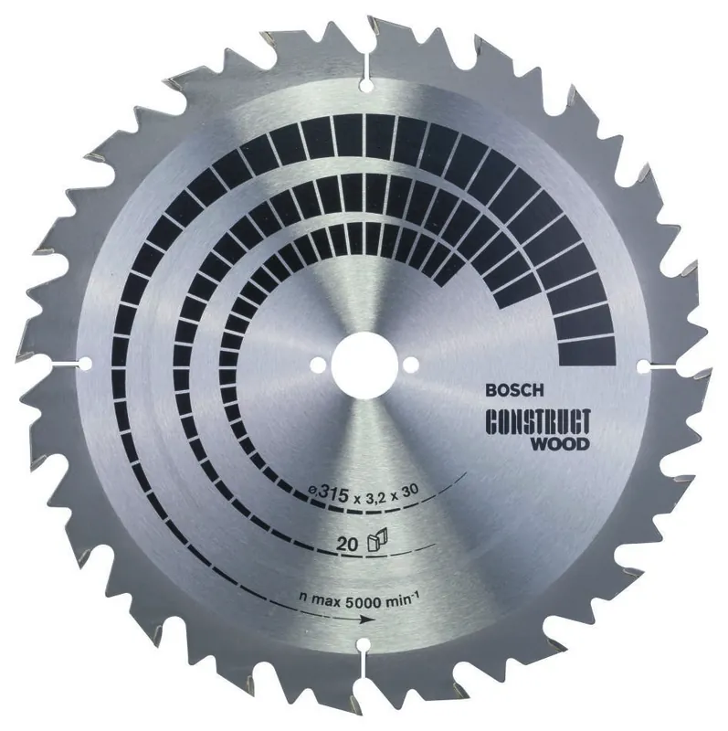 Bosch Bleu Accessoires 2608640701 Lame de scie circulaire 315 x 30 x 20T Bois de construction