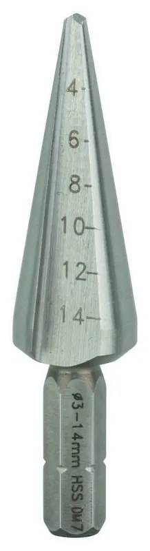 Bosch Bleu Accessoires 2608597522 Foret à plaque HSS 3-14 mm à queue hexagonale