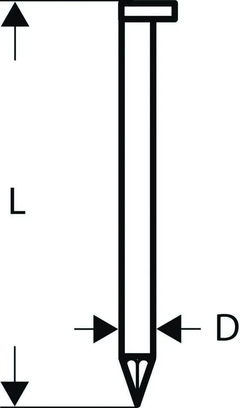 Bosch Bleu Accessoires 2608200002 SN34 DK 75 Clou à tête ronde 34° tête D Lisse 75 mm 3000 pièces