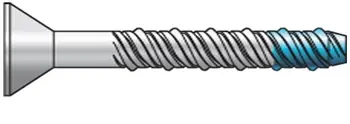 DeWalt Accessoires DFM1420480 Vis à bétonpointe bleue à tête fraisée 10 x 75 mm 50 Pièces