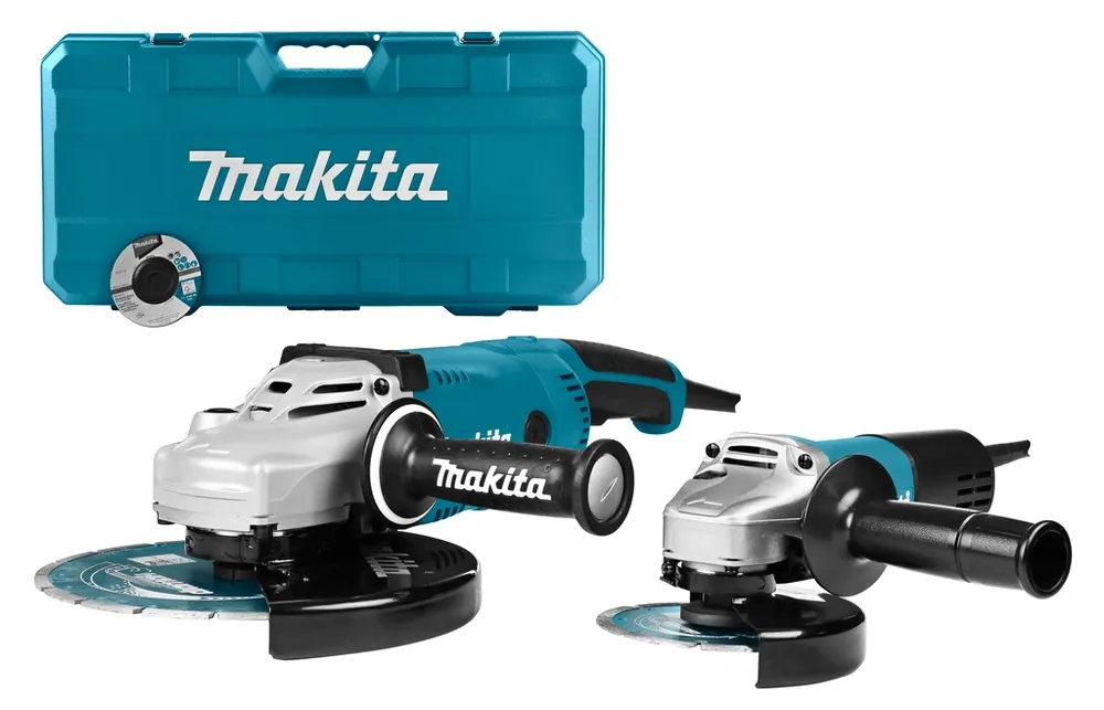 Makita DK0054X1 Meuleuse d‘angle combinée avec mallette (GA9020R+9558HNRG) + 2 meules diamantées