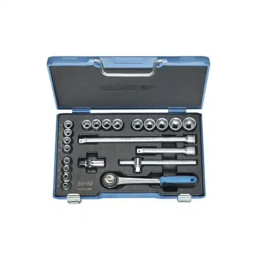 Gedore 6238300 30 HMU-3 Jeu de clés à douille 3/8" métriques 22 pièces 6 côtés 6-22 mm
