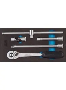 Gedore 2309106 1500 CT1-1993 T Insert Check-Tool avec assortiment d‘accessoires pour clés à douille 5 pièces