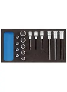 Gedore 2308932 1500 CT1-IN 19 LKM Jeu de clés à douille en module CT 15 pièces