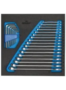 Gedore 2308878 1500 CT2-7 Jeu de clés à anneaux dans le module CT 25 pièces