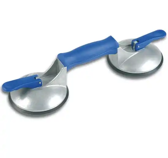 Veribor BO 602.42BL BO602.42BL Élévateur à ventouses Blue Line, 2 prises avec poignée longitudinale pour surface courbe 50 kg