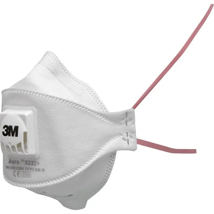 3M 1.21.15.933.25 9332+ P3 masque anti-poussière plissé avec soupape d‘expiration FFP3 NR D 10 pièces