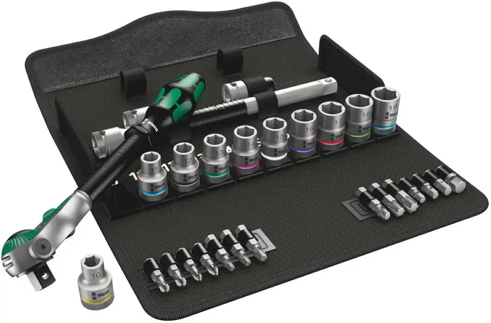 Wera 05004076001 5004076001 Jeu de cliquet Zyklop speed 1/2" 8100 SC 6 (28 pièces)
