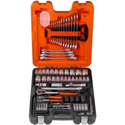 Bahco S106 Jeu de clés à douille 1/4‘‘-1/2‘‘ 6 côtés Métrique/Pouce 106 pièces