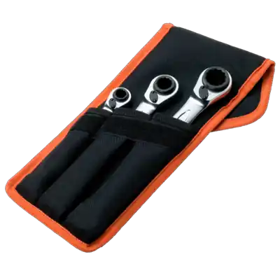 Bahco S4RM/3T Jeu de clés à cliquet à anneau 3 pièces, 12 tailles, métrique