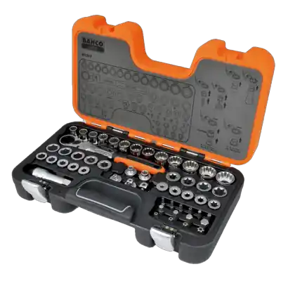 Bahco S530T Jeu de clés à douille à double extrémité Métrique 10-24 mm Jeu de 53 pièces