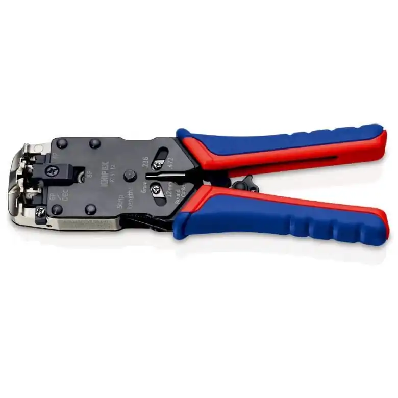 Knipex 97 51 12 SB 97 51 12 SB Pince à sertir fiches occidentales 4, 6 et 8 broches