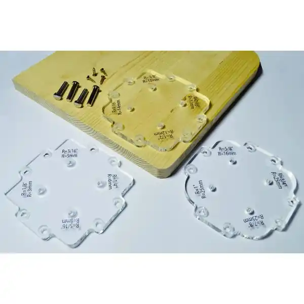 CMT TMP-R12 Moule en PVC avec 12 rayons différents (R3 5-6-8-10-11-12-14-16-19-22-25)