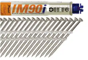 Paslode Fixation 142103 Vis à clous 2.8 / 3.2 X 65 INOX A2 +Gaz IM90 1250 pièces
