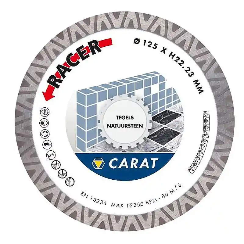 Carat CDBM115300 Lame de scie diamantée Racer 115 x 22,23 pour carreaux/pierre naturelle