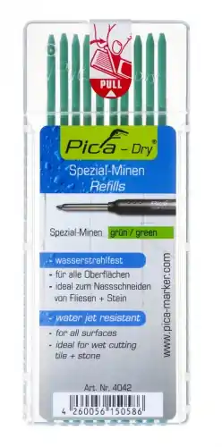 Pica PI4042 4042 Recharge sèche verte waterproof pour crayon de marquage