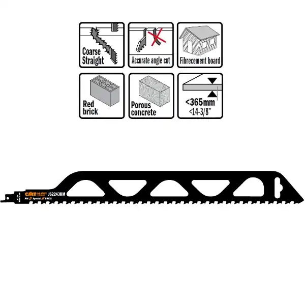 CMT JS2243HM Lame de scie alternative 1 pièce HM 455mm x 1,5 x 2TPI