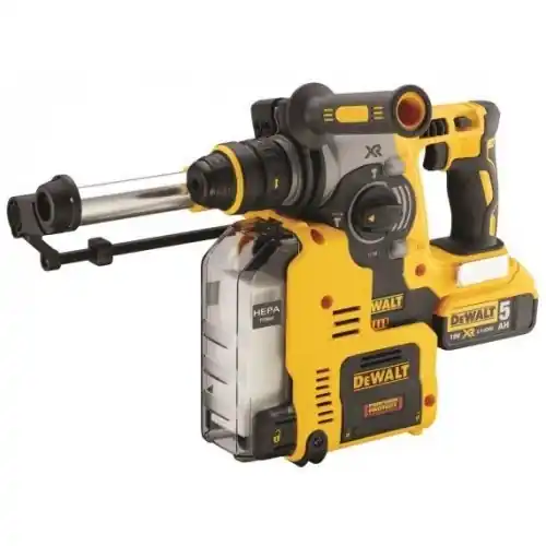 DeWalt DCH275P2-QW Marteau combi avec aspiration 18 Volt 5.0 AH + Mandrin à changement rapide