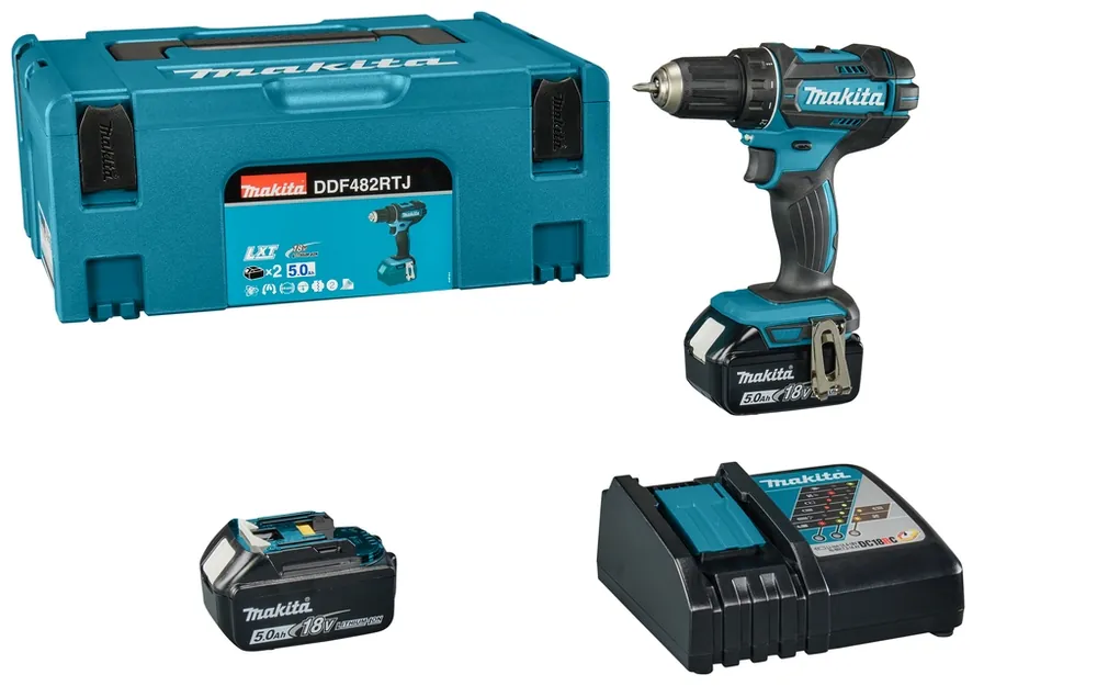 Makita DDF482RTJ Perceuse visseuse 18V Li-Ion 5 Ah Ø 13 mm