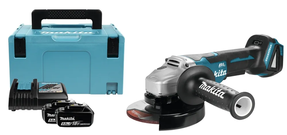 Makita DGA505RTJ Meuleuse Ø 125 mm 18V 5,0 Ah Li-Ion