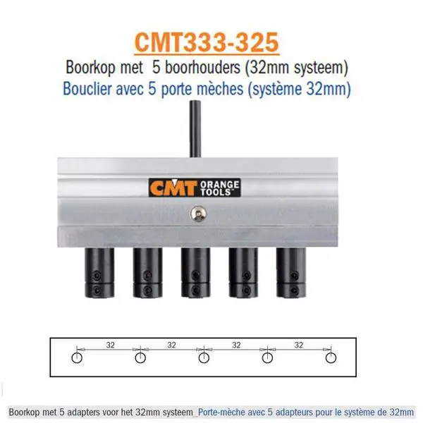 CMT CMT333-325 Bouclier universel avec 5 mandrins
