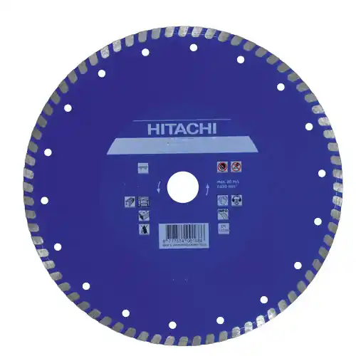 HIKOKI Accessoires 752822 Lame de scie diamantée 125 x 22,2 x 6mm type segment ondulé
