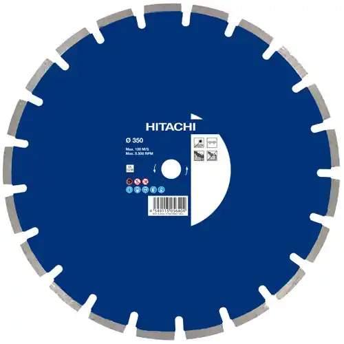 HIKOKI Accessoires 773013 Lame de scie diamantée 300 x 25,4 x 10 type segment béton laser