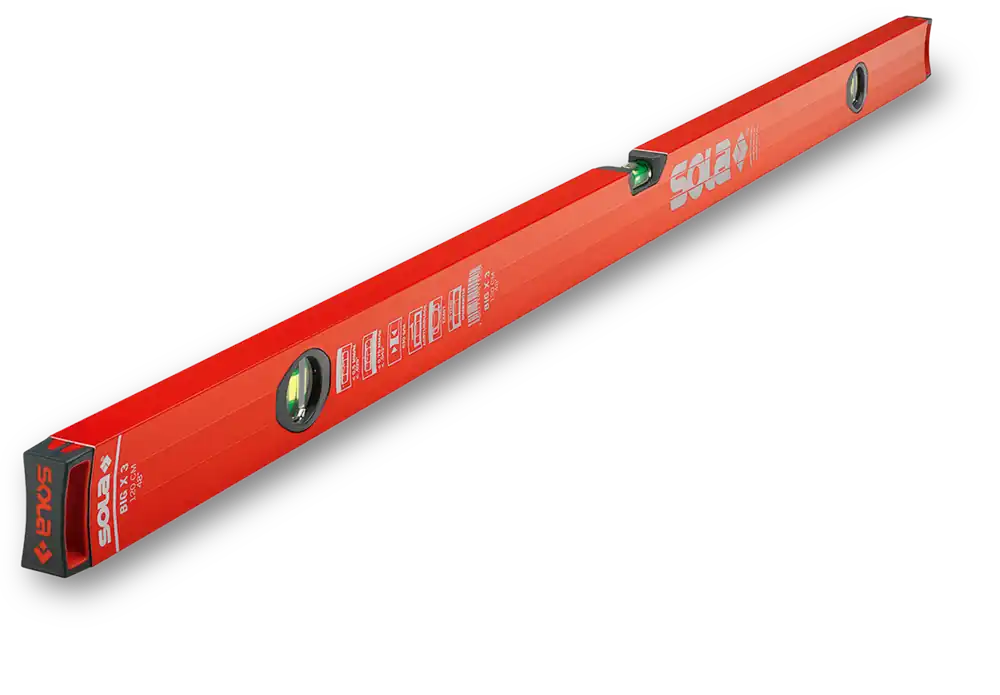Sola 01373401 BIGX3/120 Niveau à bulle en aluminium profil X 120 cm (3 flacons)