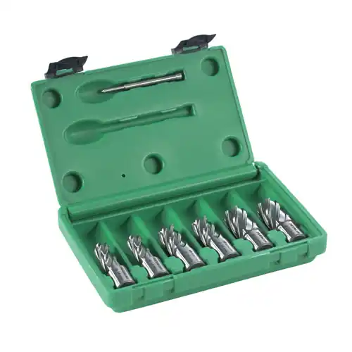 HIKOKI Accessoires 754496 Jeu de carottage 2 x 14/18/22 x 30 mm + goupille de centrage 7 pièces