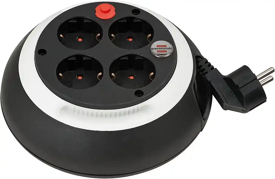 Brennenstuhl 1109220 Comfort-Line cable reel-CL-S 4-gang noir/blanc 3m H05VV-F 3G1,5