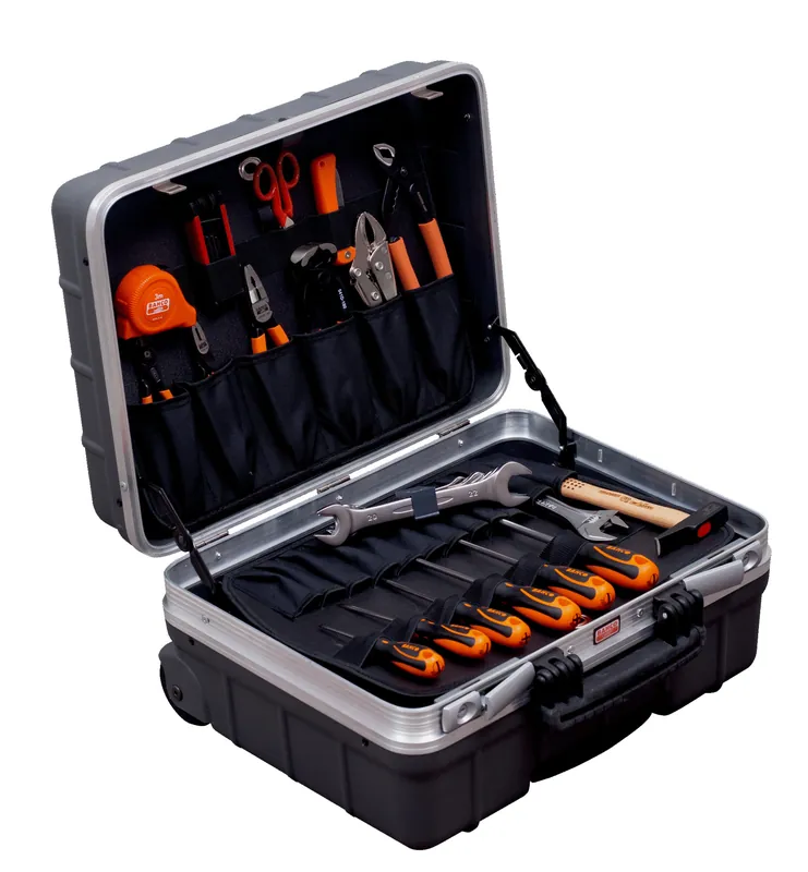 Bahco 984010320 Jeu d‘outils dans une mallette solide sur roulettes 32 pièces