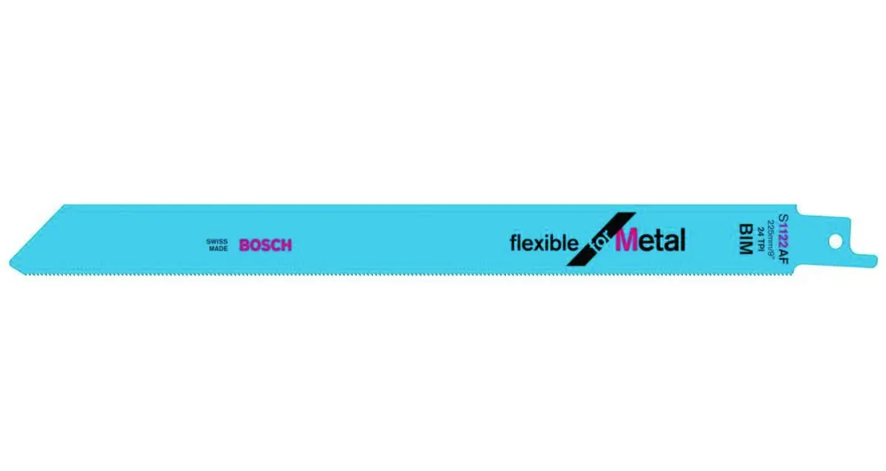 Bosch Bleu Accessoires 2608656018 S1122AF Lame de scie sabre flexible pour métal 225 mm 5 pièces