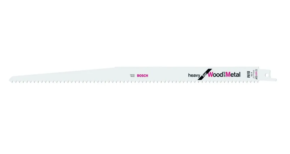 Bosch Bleu Accessoires 2608654763 S1411DF Lame de scie sabre Lourde pour bois et métal 300 mm 5 pièces