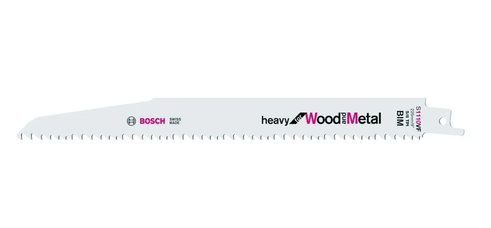 Bosch Bleu Accessoires 2608657611 S1110VF Lame de scie sabre Lourde pour bois et métal 225 mm 25 pièces