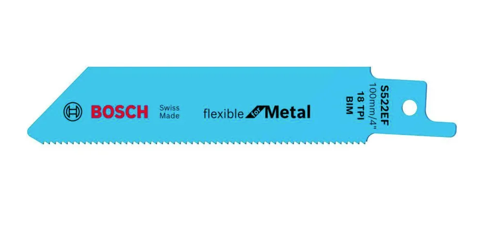 Bosch Bleu Accessoires 2608656012 S522EF Lame de scie sabre Flexible pour métal 100 mm 5 pièces