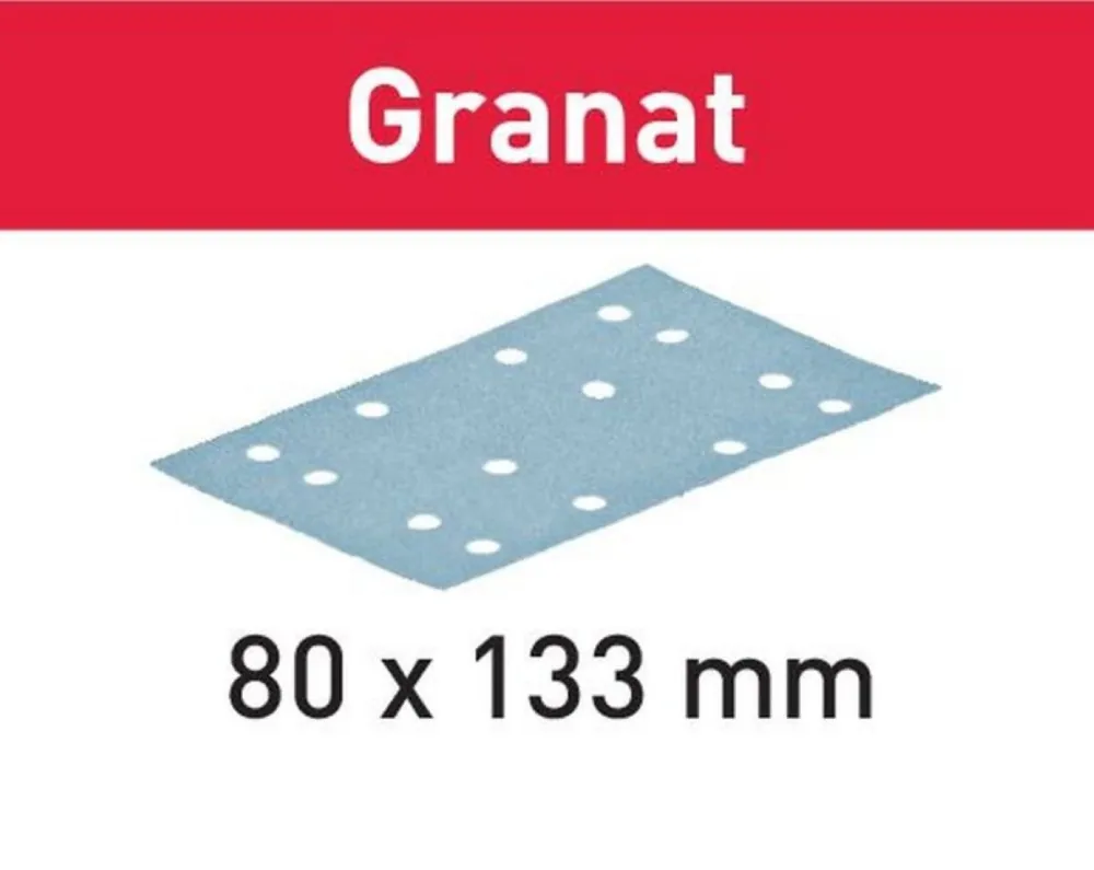 Festool Accessoires TNRTS400GR01 Granat RTS P80 + P120 + P180 + P240 SET abrasif RTS 400
