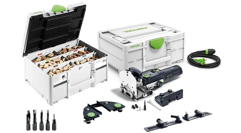 Festool 574427A DF500RQ-SET coupeur de dominos profi avec dominos assortis + coupeurs dans un systainer