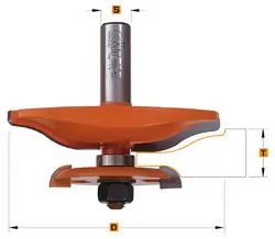 CMT 990.524.11 Fraise à bossage horizontale avec limiteur 12mm D89 profil A