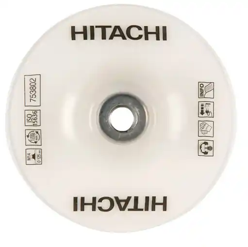 HIKOKI Accessoires 753802 Plateau support mi-dur pour disque fibre 125 mm M14
