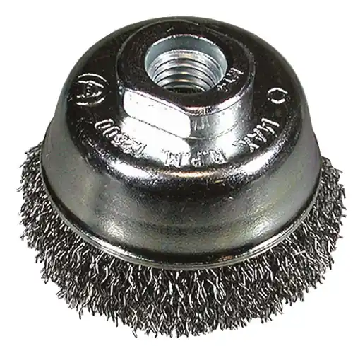 HIKOKI Accessoires 751314 Brosse à godets 100 x m14 x 0,3 avec fil d‘acier ondulé