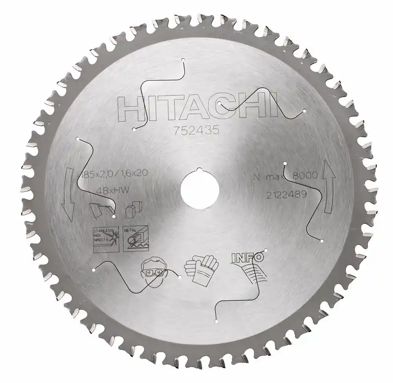 HIKOKI Accessoires 752471 Lame de scie circulaire pour acier 305 x 25.4, 60 dents pour utilisation avec CD12F
