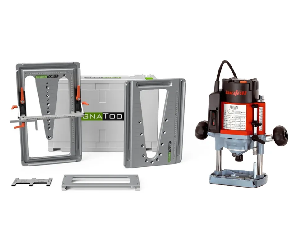 Lignatool LT080SRLO65 Ensemble standard de toupie à queue d‘aronde LT080SR + toupie MidiMax Mafell LO65 ec !