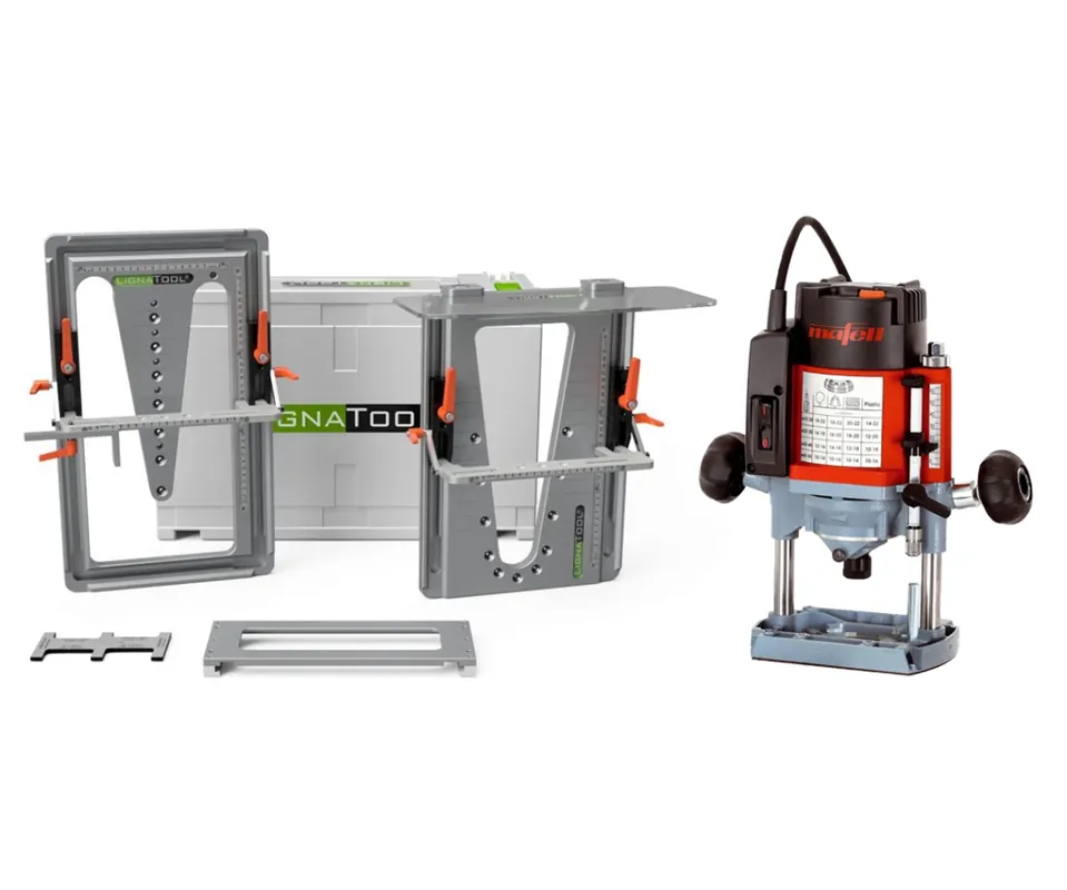 Lignatool LT080PRLO65 LT080PR Jeu de gabarits de coupe à queue d‘aronde paquet avantageux + toupie Mafell LO65 ec MidiMax