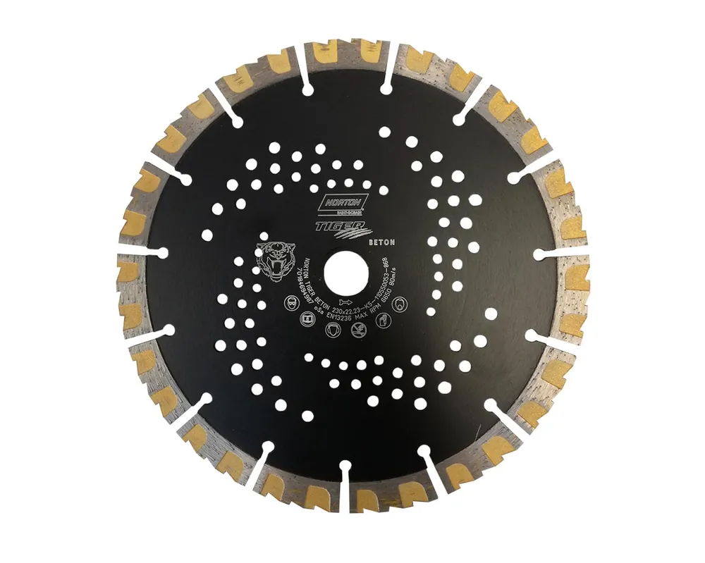 Norton Clipper 70184694987 Lame de scie diamantée TIGER 230 x 22,23 x 15 Universel
